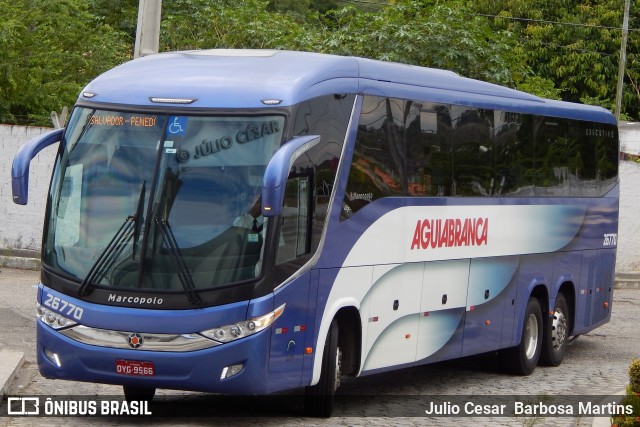 Viação Águia Branca 26770 na cidade de Aracaju, Sergipe, Brasil, por Julio Cesar  Barbosa Martins. Número da foto: #10934792.