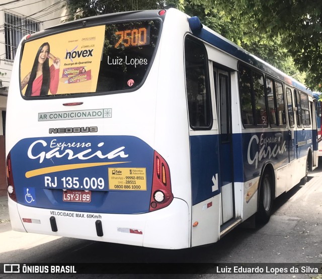 Expresso Garcia RJ 135.009 na cidade de Niterói, Rio de Janeiro, Brasil, por Luiz Eduardo Lopes da Silva. Número da foto: #10935492.