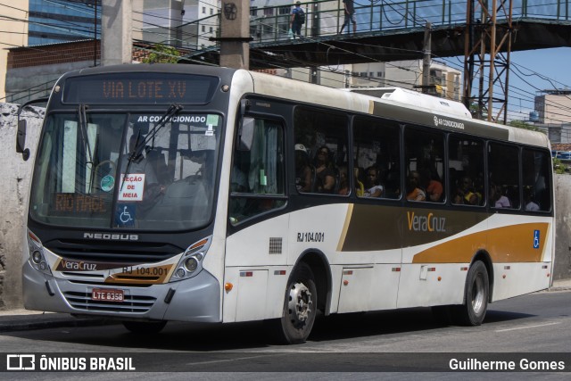 Auto Ônibus Vera Cruz RJ 104.001 na cidade de Duque de Caxias, Rio de Janeiro, Brasil, por Guilherme Gomes. Número da foto: #10940095.