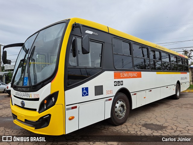 Viação Araguarina 3191 na cidade de Aparecida de Goiânia, Goiás, Brasil, por Carlos Júnior. Número da foto: #10938942.