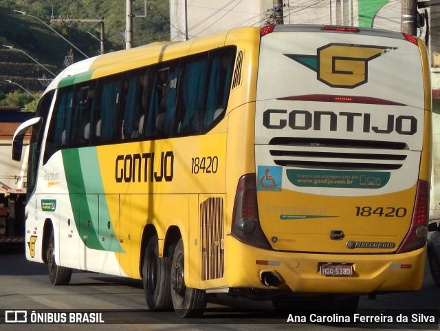 Empresa Gontijo de Transportes 18420 na cidade de Timóteo, Minas Gerais, Brasil, por Ana Carolina Ferreira da Silva. ID da foto: 10938400.