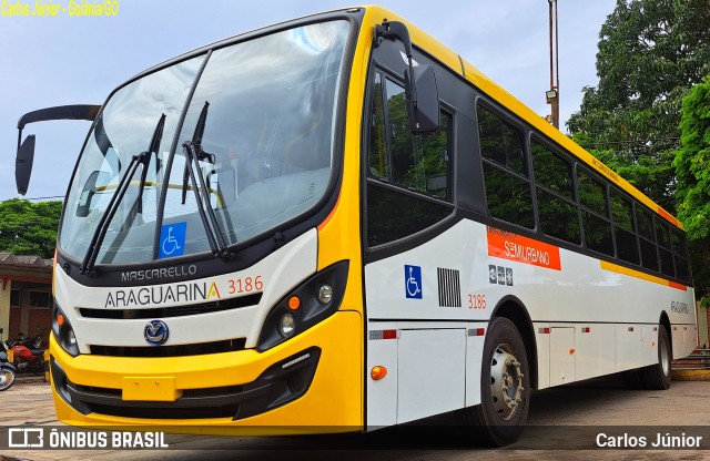 Viação Araguarina 3186 na cidade de Aparecida de Goiânia, Goiás, Brasil, por Carlos Júnior. Número da foto: #10939084.