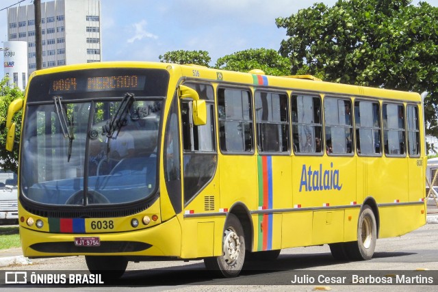 Viação Atalaia Transportes 6038 na cidade de Aracaju, Sergipe, Brasil, por Julio Cesar  Barbosa Martins. Número da foto: #10937864.