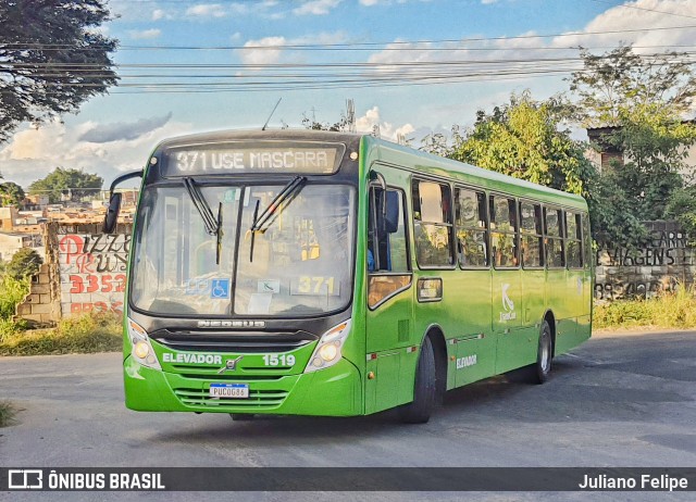 Viação Novo Retiro 1519 na cidade de Contagem, Minas Gerais, Brasil, por Juliano Felipe. Número da foto: #10938586.