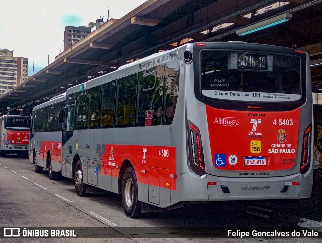 Allibus Transportes 4 5403 na cidade de São Paulo, São Paulo, Brasil, por Felipe Goncalves do Vale. Número da foto: #10938698.