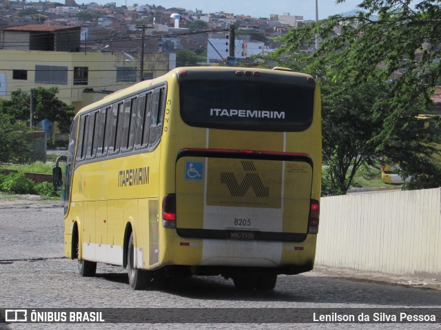 Viação Itapemirim 8205 na cidade de Caruaru, Pernambuco, Brasil, por Lenilson da Silva Pessoa. ID da foto: 10939718.