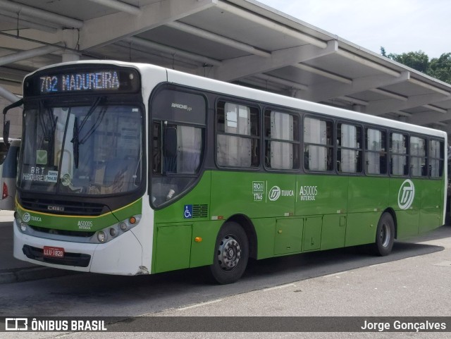 Tijuquinha - Auto Viação Tijuca A50005 na cidade de Rio de Janeiro, Rio de Janeiro, Brasil, por Jorge Gonçalves. ID da foto: 10999822.