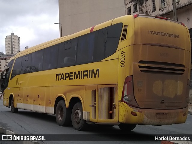 Viação Itapemirim 60039 na cidade de Belo Horizonte, Minas Gerais, Brasil, por Hariel Bernades. ID da foto: 10999721.