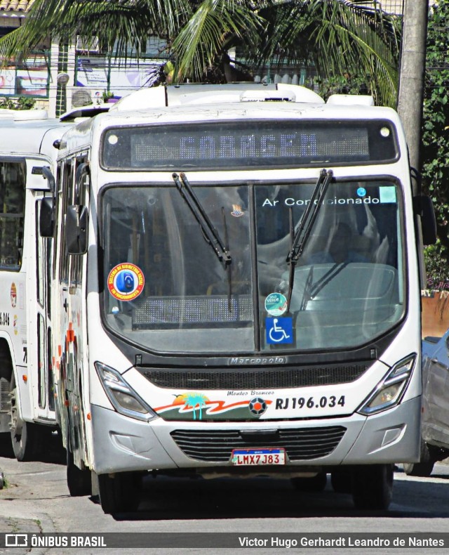 Viação Montes Brancos RJ 196.034 na cidade de Cabo Frio, Rio de Janeiro, Brasil, por Victor Hugo Gerhardt Leandro de Nantes. Número da foto: #11000798.