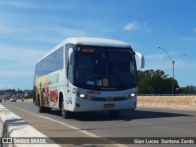 Eucatur - Empresa União Cascavel de Transportes e Turismo 4957 na cidade de Ji-Paraná, Rondônia, Brasil, por Gian Lucas  Santana Zardo. ID da foto: 10999728.