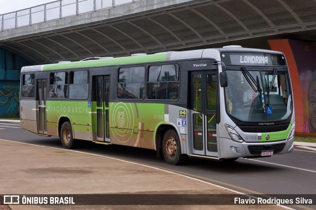 Viação Garcia 81198 na cidade de Londrina, Paraná, Brasil, por Flavio Rodrigues Silva. Número da foto: #11001037.