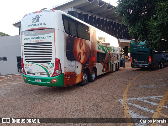 Empresa de Transportes Andorinha 7308 na cidade de Presidente Venceslau, São Paulo, Brasil, por Carlos Morais. ID da foto: 10999906.