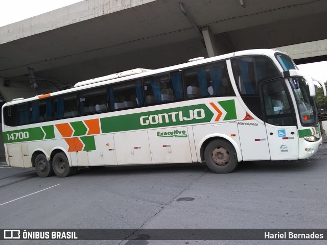 Empresa Gontijo de Transportes 14700 na cidade de Belo Horizonte, Minas Gerais, Brasil, por Hariel Bernades. ID da foto: 10999623.