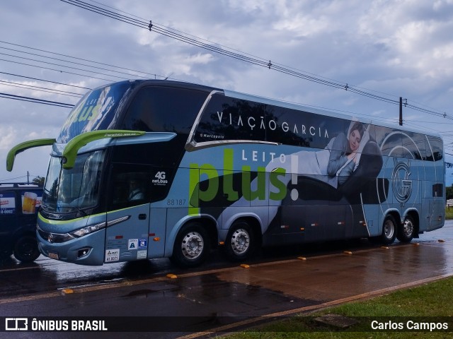 Viação Garcia 88187 na cidade de Cascavel, Paraná, Brasil, por Carlos Campos. Número da foto: #11000771.
