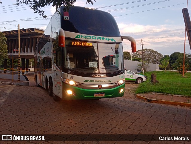 Empresa de Transportes Andorinha 7308 na cidade de Presidente Venceslau, São Paulo, Brasil, por Carlos Morais. ID da foto: 11000308.