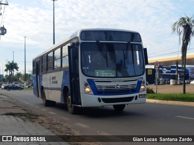 Transvida Transporte Coletivo 1835 na cidade de Ji-Paraná, Rondônia, Brasil, por Gian Lucas  Santana Zardo. Número da foto: #10999730.
