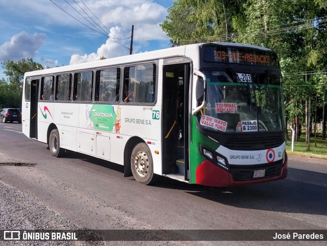 Grupo Bene S.A. - Línea 11 76 na cidade de Luque, Central, Paraguai, por José Paredes. Número da foto: #11000020.