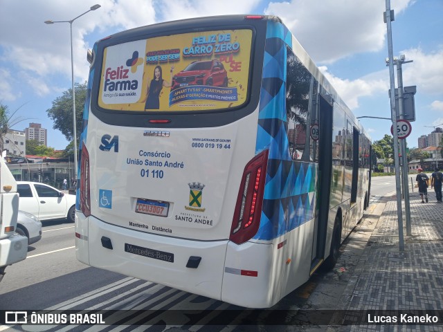 Viação Guaianazes 01 110 na cidade de Santo André, São Paulo, Brasil, por Lucas Kaneko. Número da foto: #11001211.
