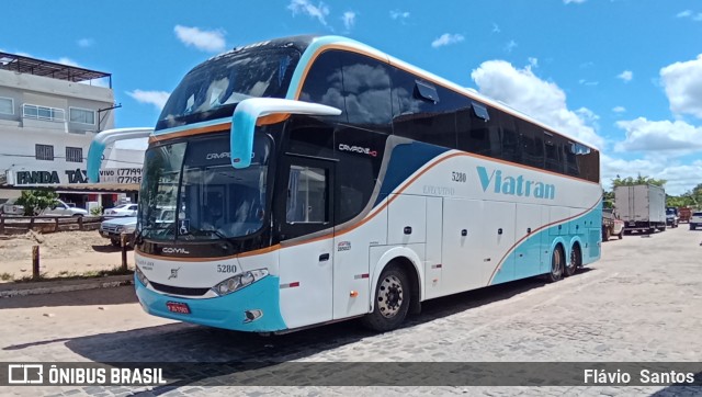 Viatran - Viação TransBrasília 5280 na cidade de Tanhaçu, Bahia, Brasil, por Flávio  Santos. ID da foto: 10999988.