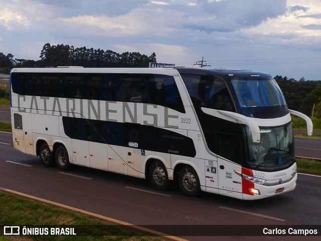 Auto Viação Catarinense 3522 na cidade de Cascavel, Paraná, Brasil, por Carlos Campos. Número da foto: #11001196.