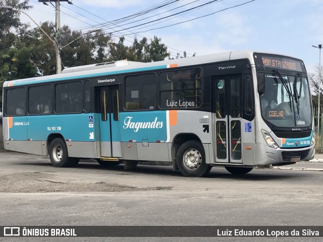 Auto Ônibus Fagundes RJ 101.109 na cidade de Niterói, Rio de Janeiro, Brasil, por Luiz Eduardo Lopes da Silva. ID da foto: 10999560.