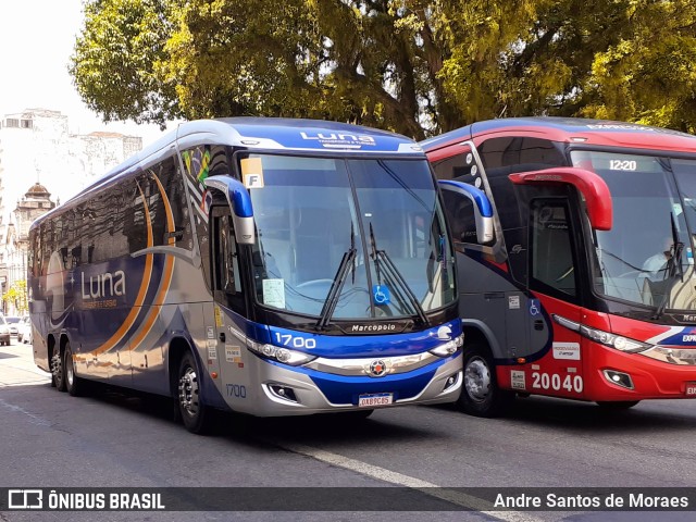 Luna Transporte e Turismo 1700 na cidade de Santos, São Paulo, Brasil, por Andre Santos de Moraes. ID da foto: 11000175.