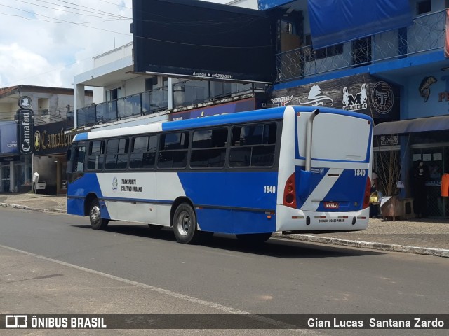 Transvida Transporte Coletivo 1840 na cidade de Ji-Paraná, Rondônia, Brasil, por Gian Lucas  Santana Zardo. Número da foto: #11002319.