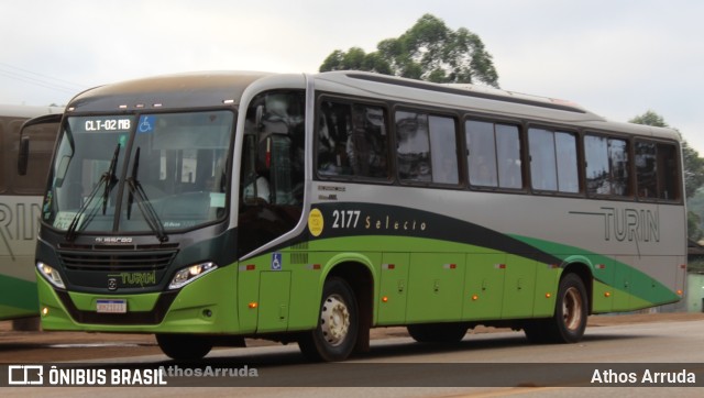 Turin Transportes 2177 na cidade de Conselheiro Lafaiete, Minas Gerais, Brasil, por Athos Arruda. Número da foto: #11026722.