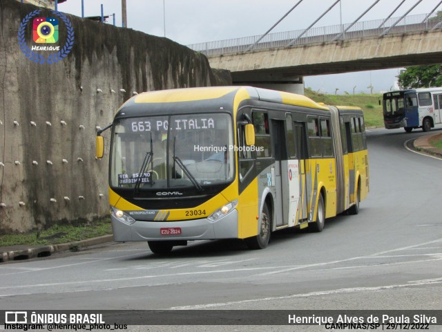 Transportes Capellini 23034 na cidade de Campinas, São Paulo, Brasil, por Henrique Alves de Paula Silva. ID da foto: 11026275.