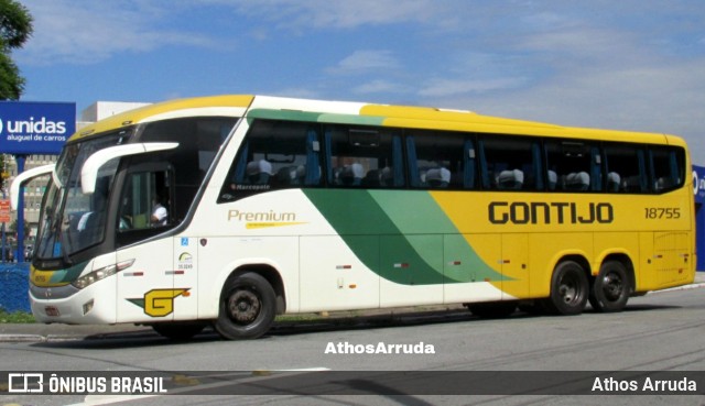 Empresa Gontijo de Transportes 18755 na cidade de São Paulo, São Paulo, Brasil, por Athos Arruda. ID da foto: 11026779.