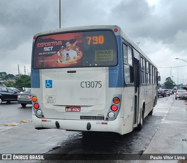 Transportes Barra C13075 na cidade de Rio de Janeiro, Rio de Janeiro, Brasil, por Paulo Vitor Lima. ID da foto: 11027777.