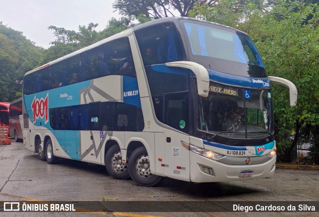 Auto Viação 1001 RJ 108.839 na cidade de São Paulo, São Paulo, Brasil, por Diego Cardoso da Silva. ID da foto: 11029081.