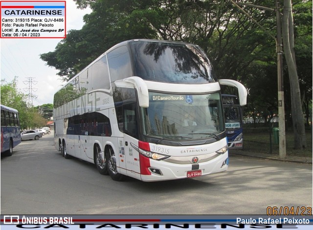 Auto Viação Catarinense 319315 na cidade de São José dos Campos, São Paulo, Brasil, por Paulo Rafael Peixoto. Número da foto: #11027635.
