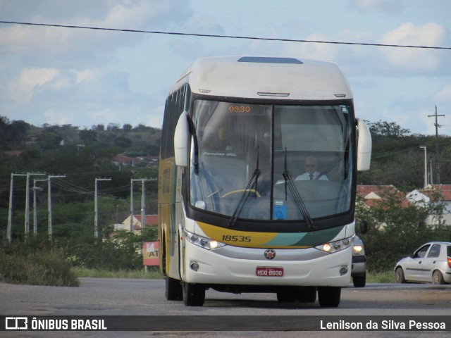 Empresa Gontijo de Transportes 18535 na cidade de Taquaritinga do Norte, Pernambuco, Brasil, por Lenilson da Silva Pessoa. Número da foto: #11029768.
