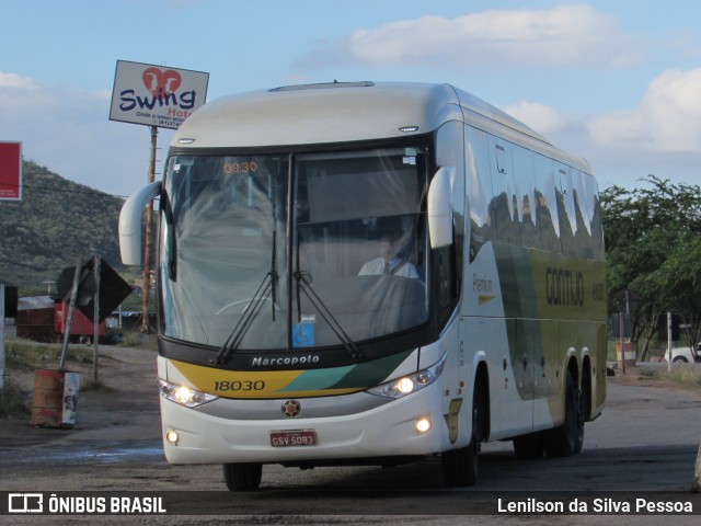 Empresa Gontijo de Transportes 18030 na cidade de Taquaritinga do Norte, Pernambuco, Brasil, por Lenilson da Silva Pessoa. ID da foto: 11029717.