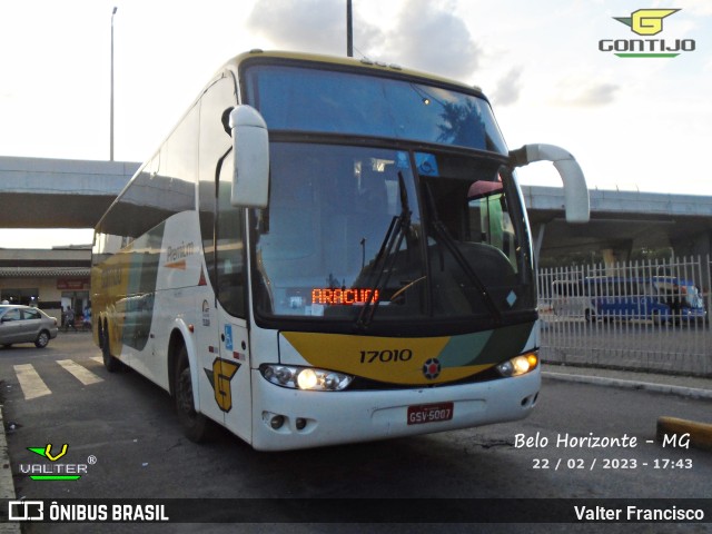 Empresa Gontijo de Transportes 17010 na cidade de Belo Horizonte, Minas Gerais, Brasil, por Valter Francisco. Número da foto: #11027530.