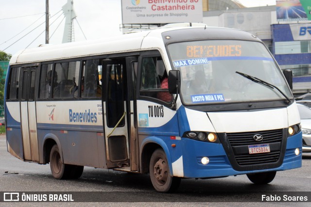 Transporte União TU-0013 na cidade de Belém, Pará, Brasil, por Fabio Soares. ID da foto: 11028314.