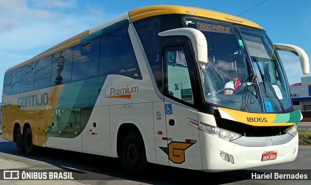 Empresa Gontijo de Transportes 18065 na cidade de Betim, Minas Gerais, Brasil, por Hariel Bernades. ID da foto: 11032067.