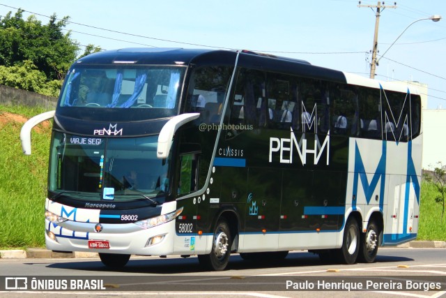 Empresa de Ônibus Nossa Senhora da Penha 58002 na cidade de Campinas, São Paulo, Brasil, por Paulo Henrique Pereira Borges. ID da foto: 11031642.