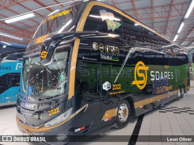 Soares Turismo e Fretamento 2322 na cidade de Caruaru, Pernambuco, Brasil, por Leon Oliver. Número da foto: #11030619.