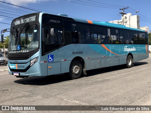 Auto Ônibus Fagundes RJ 101.030 na cidade de Niterói, Rio de Janeiro, Brasil, por Luiz Eduardo Lopes da Silva. Número da foto: #11032268.