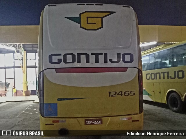 Empresa Gontijo de Transportes 12465 na cidade de Perdões, Minas Gerais, Brasil, por Edinilson Henrique Ferreira. Número da foto: #11032566.
