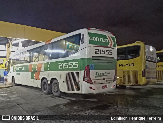 Empresa Gontijo de Transportes 21555 na cidade de Perdões, Minas Gerais, Brasil, por Edinilson Henrique Ferreira. Número da foto: #11032549.