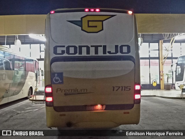 Empresa Gontijo de Transportes 17115 na cidade de Perdões, Minas Gerais, Brasil, por Edinilson Henrique Ferreira. Número da foto: #11032558.