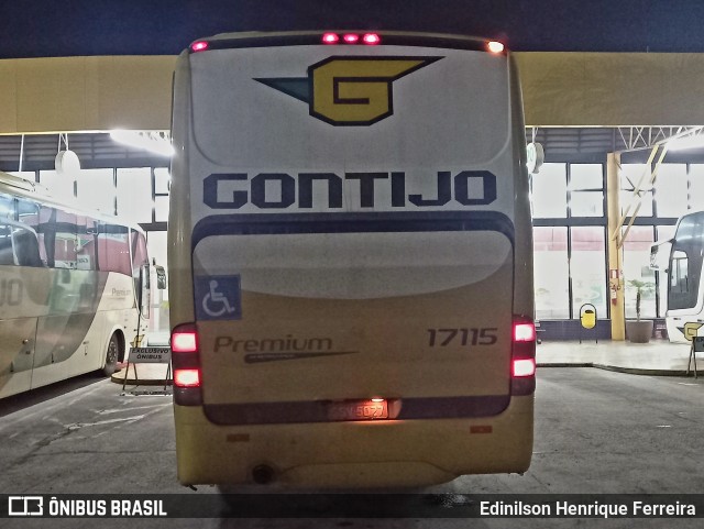 Empresa Gontijo de Transportes 17115 na cidade de Perdões, Minas Gerais, Brasil, por Edinilson Henrique Ferreira. ID da foto: 11032558.