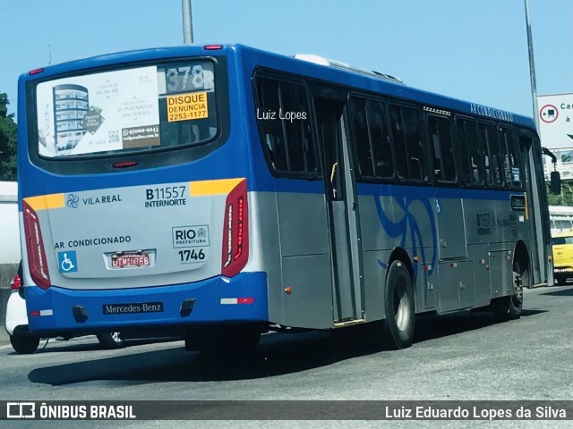 Viação Vila Real B11557 na cidade de Rio de Janeiro, Rio de Janeiro, Brasil, por Luiz Eduardo Lopes da Silva. Número da foto: #11030674.
