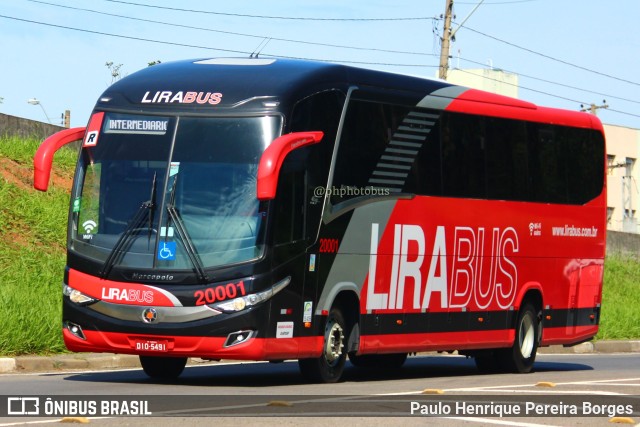 Lirabus 20001 na cidade de Campinas, São Paulo, Brasil, por Paulo Henrique Pereira Borges. Número da foto: #11031611.