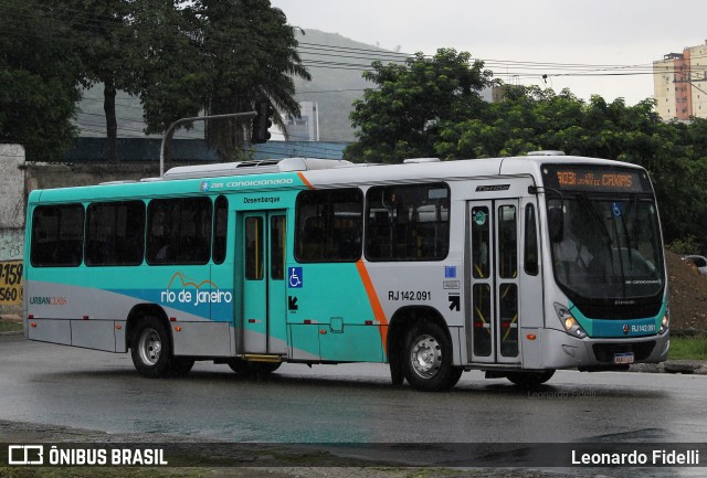 Expresso Rio de Janeiro RJ 142.091 na cidade de Nova Iguaçu, Rio de Janeiro, Brasil, por Leonardo Fidelli. ID da foto: 11031580.