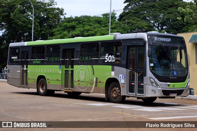 Viação Garcia 81195 na cidade de Maringá, Paraná, Brasil, por Flavio Rodrigues Silva. ID da foto: 11033407.