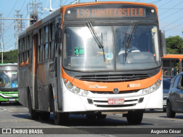 Viação Mirante A02068 na cidade de Nova Iguaçu, Rio de Janeiro, Brasil, por Augusto César. Número da foto: #11031347.